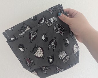 Owl Themed Yarn Cozy and Project Bag