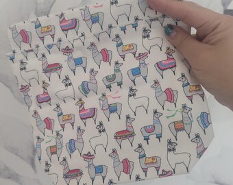 White Llama Yarn Cozy and Project Bag