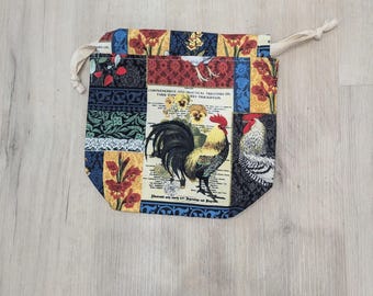 Rooster Yarn Cozy and Project Bag | Made to Order