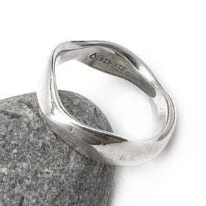 Sterling Silver Pandora Liquid Ring Organic Wavy ALE Hallmarked 6.5