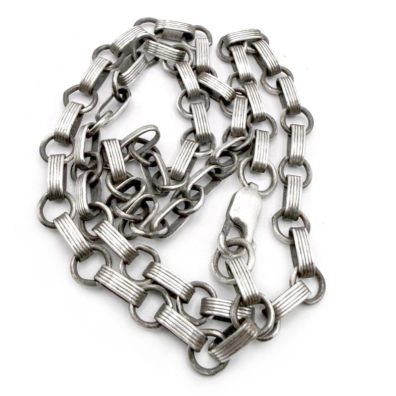 Mens Unusual Silver Chain - Etsy