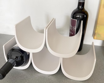 Soporte modular para botellas de vino Alessi White Noe en resina termoplástica Noè, 5 piezas, MCM