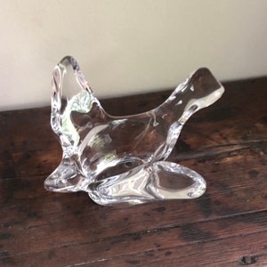 Vintage Princess House Lead Crystal Dove Dish: Candy, Nut, Votive Holder