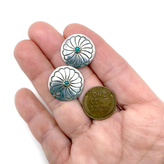 Round Post Back Pierced Stud Post Back Earrings N… - image 7