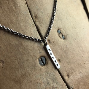 Nasty Sterling Silver Pendant Hand Stamped With or Without Chain image 3