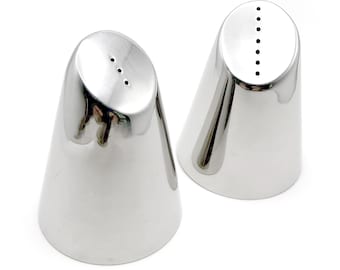 WMF Salt and Pepper Shakers MCM Mid Century Modern Cromargan Stainless Steel