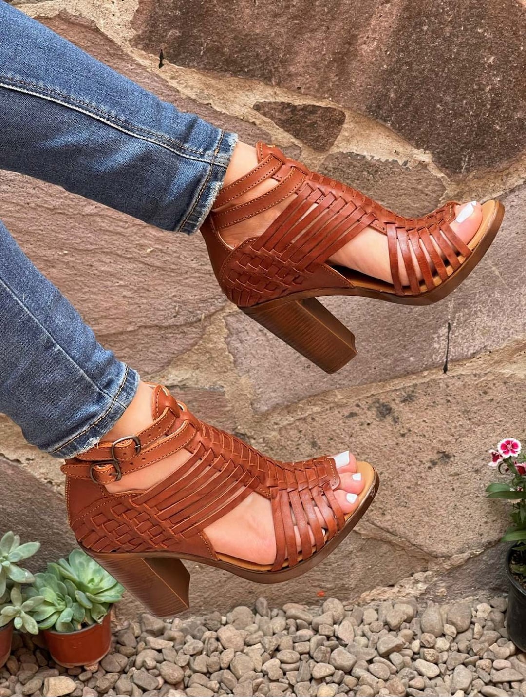 huaraches with ankle strap