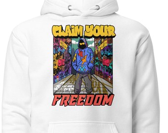 Hoodie Urban Rebel, hoodie graffitikunst, hoodie Freedom, hoodie Rebels, streetwear-stijl, streetwear-mode, street art-stijl, casual shirt