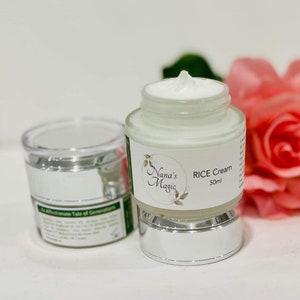 Rice Cream for Glowing Look, Nourishes Deeply, Soothes and even out skin tone - Korean Iranian beauty secret