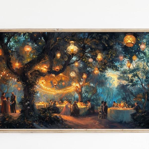 Oeuvre d'art de jardin magique | Scène de conte de fées enchanteresse | Téléchargement numérique pour Frame TV