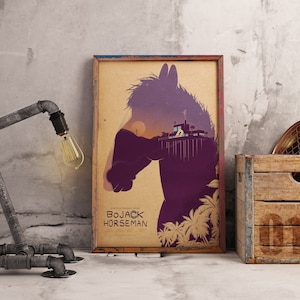 Poster di Bojack Horseman, serie TV animata, stampa su carta Kraft, decorazione Horses Around, regalo per gli appassionati di animazione