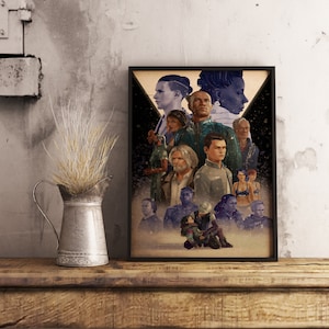 Poster Detroit Become Human, Markus Wall Art, Decorazione da parete vintage, Stampa su carta kraft retrò, Regalo per giocatori