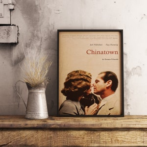 Poster di Chinatown, arte murale di film cult, decorazione di film retrò, stampa su carta kraft, decorazione murale vintage, idea regalo