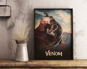 Venom Movie Poster: Tom Hardy Superhero Wall Art, Kraft Paper Print