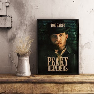 Poster di Peaky Blinders, stampa della serie Gangster vintage, ritratto di Thomas Shelby, Birmingham anni '20, decorazione da parete della serie TV