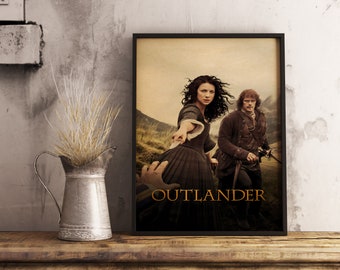 Outlander TV Show Poster: Claire & Jamie Fraser Kraft Paper Print