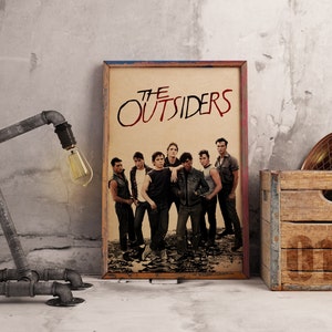 Póster de The Outsiders, arte de pared de Ponyboy Curtis, decoración de pared retro, pintura vintage, póster de película de regalo