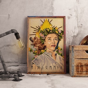 Poster Midsommar, arte murale di Jack Reynor, decorazione murale retrò, stampa su carta kraft vintage, regalo per gli amanti dei film