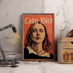 Póster de Lady Bird, Timothée Chalamet Arts, arte de pared retro, decoración vintage para el hogar, impresiones de pared, póster de película de regalo