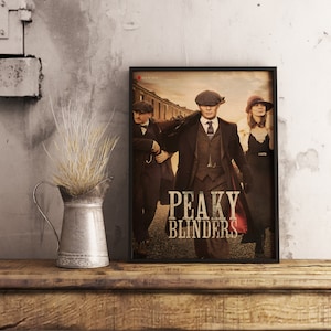 Poster di Peaky Blinders, serie TV Gangster vintage, ritratto di Thomas Shelby, Birmingham anni '20, decorazione da parete retrò, regalo per serie TV