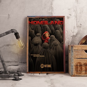 Poster della serie TV Homeland, Carrie Mathison Wall Art, Decorazione thriller di spionaggio, Stampa su carta Kraft, CIA Drama Wall Art