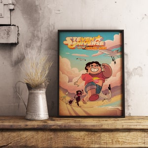 Steven Universe Poster - Arte murale in carta Kraft vintage - Decorazione da cartone animato - Decorazione per la casa retrò - Regalo ideale per i fan