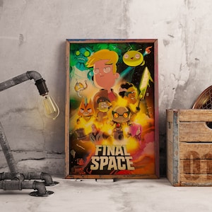 ファイナル・スペース・ポスター、アニメSFシリーズ・プリント、宇宙冒険ウォールアート、漫画風装飾