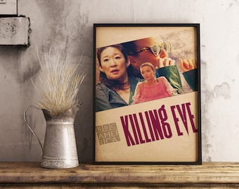 Killing Eve Poster: Villanelle Retro Kraft Paper Print