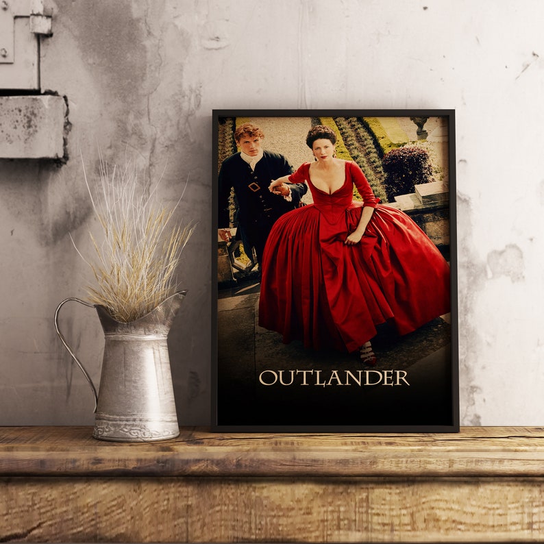 Outlander Bottom Outlander TV Show Poster: Claire & Jamie Fraser, Scottish Highlands ...