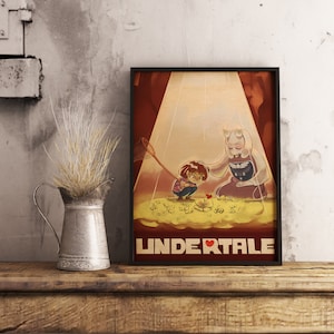 Poster Undertale, arte murale retrò per videogiochi, stampa su carta kraft, decorazione murale vintage, regalo per giocatori