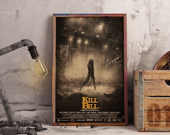 Kill Bill Movie Poster, Quentin Tarantino Film Wall Art, Kraft