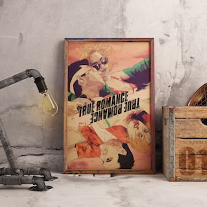 Poster di "True Romance", Christian Slater, Arte, Arte murale retrò, Arredamento d'epoca, Stampa su carta kraft, Regalo poster del film