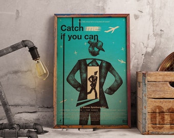 Poster del film Prova a prendermi: stampa di un film con design di una  compagnia aerea d'epoca