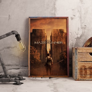 Poster di The Maze Runner, Thomas Wall Art, Arte di fantascienza, Stampa su carta Kraft, Regalo di film vintage