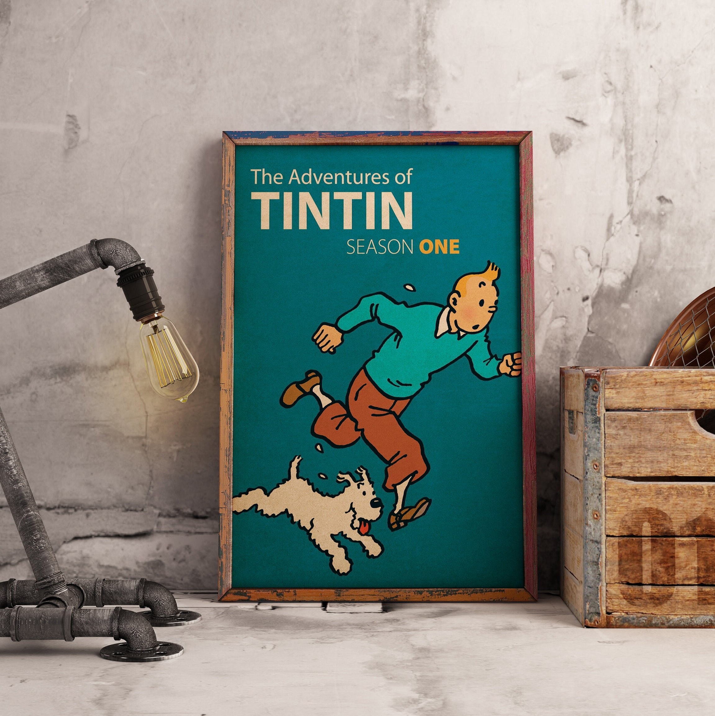Tintin Poster: Explorers on the Moon, Vintage Comic Art Print - Etsy