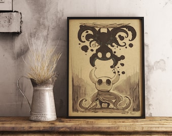 Hollow Knight Poster: Indie Game Art Print on Kraft Paper