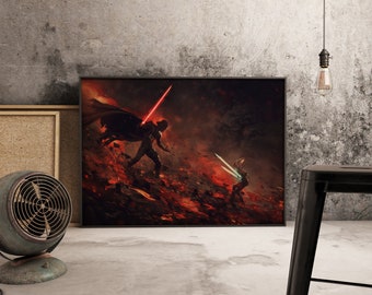 Star Wars Poster, Classic Movie Print, Galactic Saga Wall Art, Sci-Fi Film Decor, Fan Gift