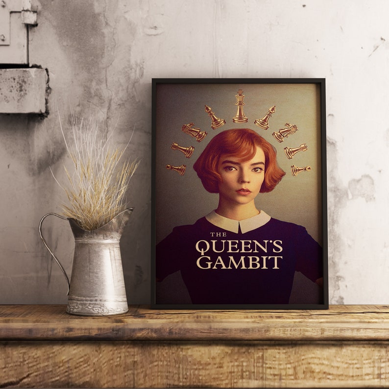 The Queen's Gambit Poster: Retro Kraft Paper Wall Art - Etsy