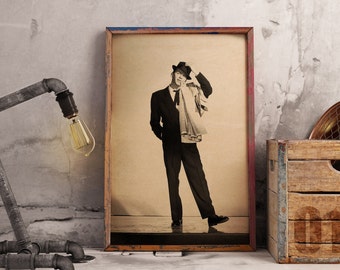 Póster clásico de Frank Sinatra, arte mural vintage de la época del Rat Pack, impresión en papel kraft, decoración de pared del icónico cantante, póster retro de regalo.