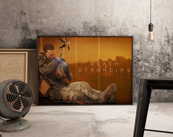 Death Stranding Poster, Hideo Kojima, Sci-Fi Kraft Paper Art