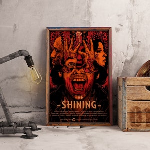 Poster del film Shining, stampa di un classico film horror su carta Kraft, arte cinematografica di Stanley Kubrick, regalo di arredamento inquietante