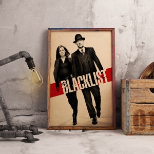 The Blacklist TV Show Poster - James Spader as Reddington, Crime Thriller Series, Kraft Paper Wall Art, Gift for TV Series Fans