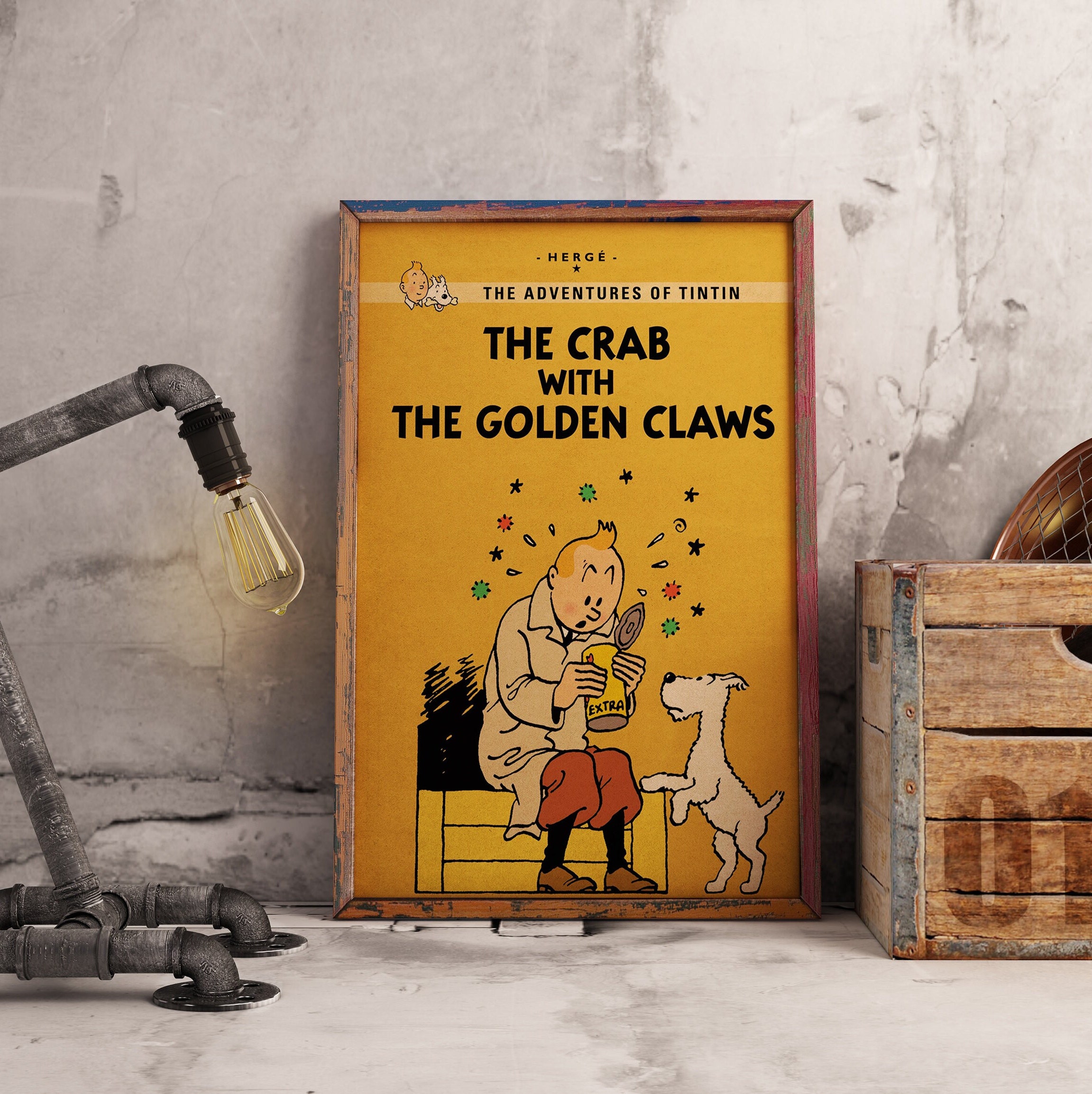 Tintin Poster: Explorers on the Moon, Vintage Comic Art Print - Etsy