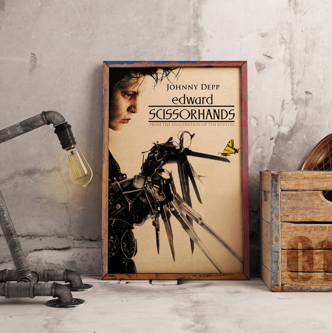 Edward Scissorhands Poster, Tim Burton Movie Print, Gothic Fantasy Art ...