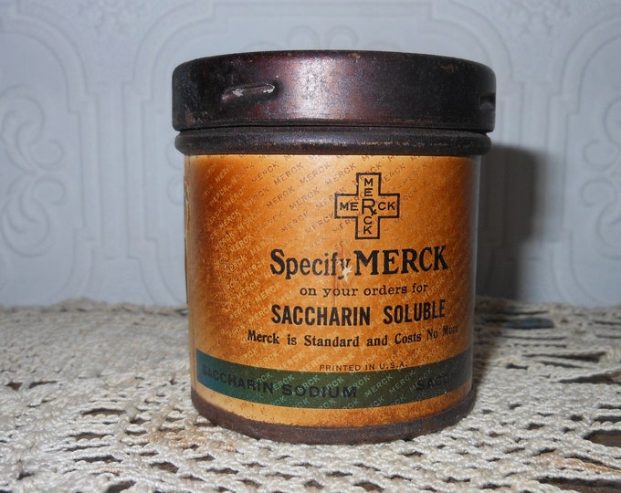 Strange Antique Vintage Medicine Jar Can Saccharin Sodium Etsy