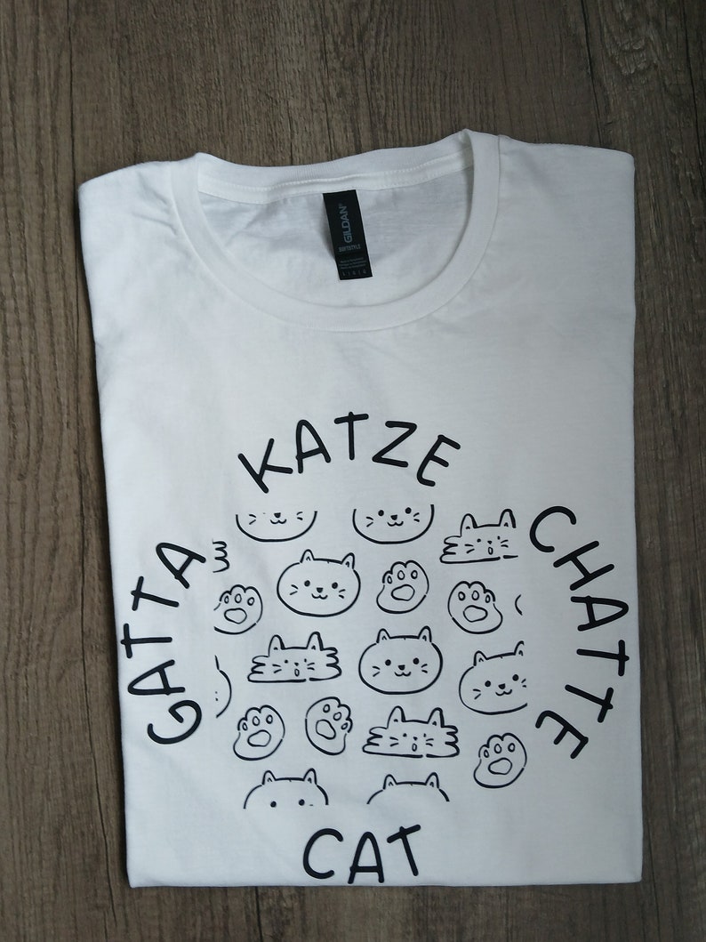 Damen T-Shirt / Katze / katze / Chatte / Gatta / T-Shirt / Tshirt / Polo / Tier / Haustier / Geschenk Bild 1