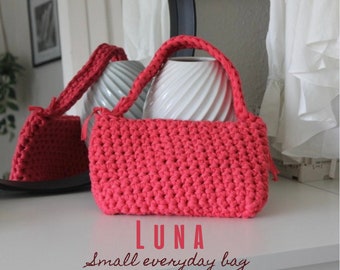 Luna, Crochet everyday bag, Handmade crochet small bag