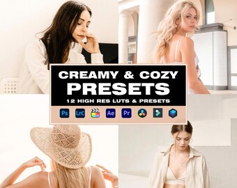 12 Creamy and Cozy Lightroom Presets | Mobile & Desktop | CREAMY | Photo Editing Filter Instagram | Mobile Lightroom Preset | Photoshop