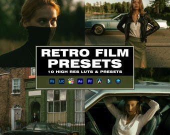 10 Retro Film Lightroom Presets | Mobile & Desktop | RETRO | Photo Editing Filter Instagram | Mobile Lightroom Preset | Photoshop