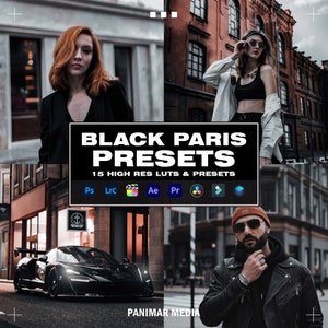 15 Black Lightroom Presets | Mobile & Desktop | Black Paris | Photo Editing Filter Instagram | Mobile Lightroom Preset | Photoshop